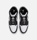 Air Jordan 1 Mid Mens Lifestyle Shoe - White/Black/Light Smoke Grey