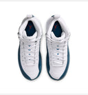 Air Jordan 12 Retro French Blue Grade School Lifestyle Shoe - White/French Blue/Metallic Silver/Varsity Red