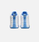 Air Jordan 12 Retro White and University Blue Preschool Lifestyle Shoe - White/University Blue/Metallic Silver Free Shipping