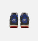 Air Jordan 4 Retro Rare Air Grade School Lifestyle Shoe - Black/Fire Red/Deep Royal Blue