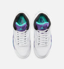 Air Jordan 5 Retro Grape Preschool Lifestyle Shoe - White/New Emerald/ Grape Ice/Black